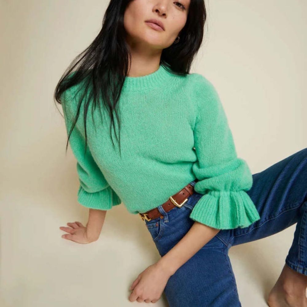 NATION LTD ANTOINETTE SWEATER - GRASSHOPPER-K4